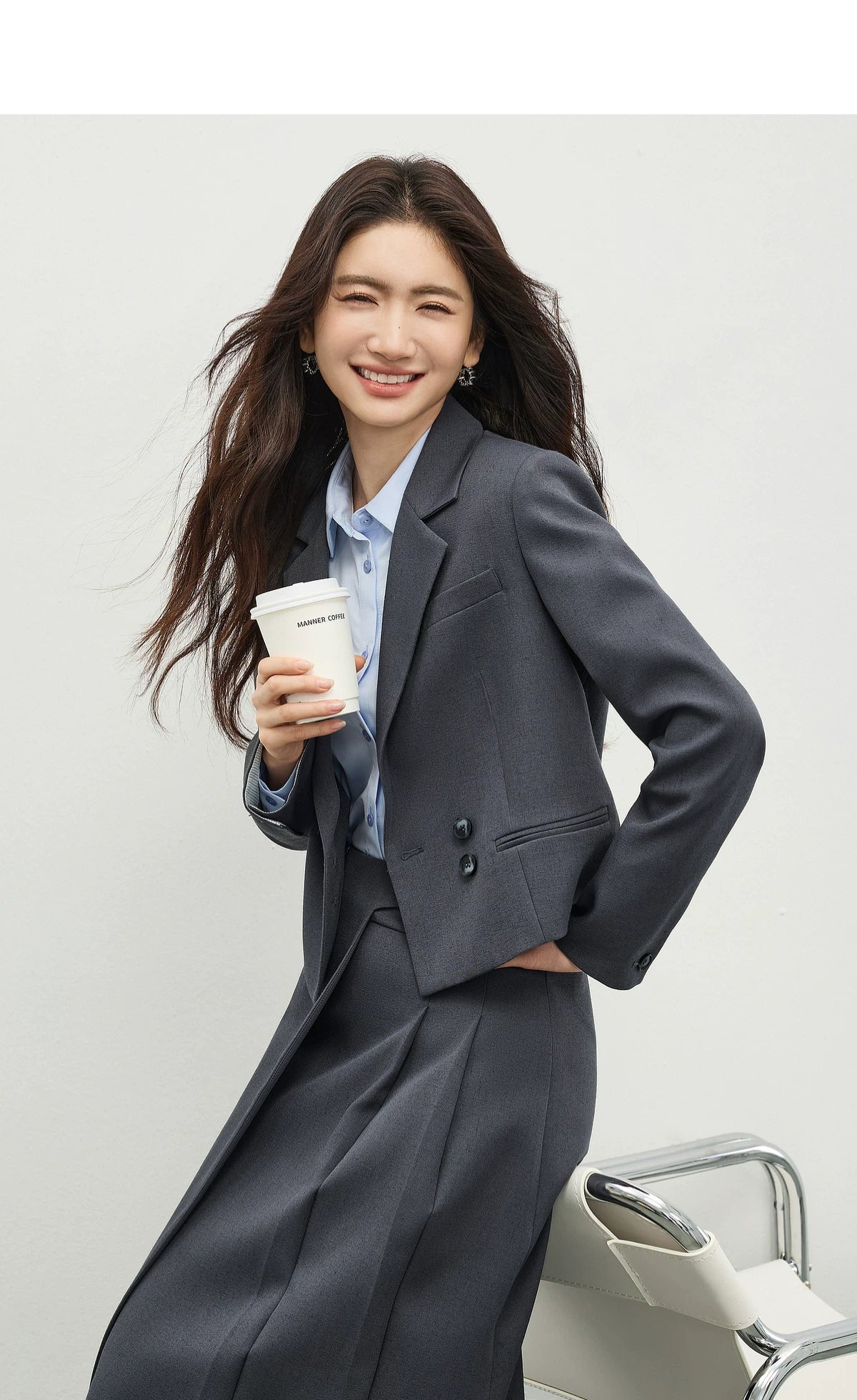 Women's Linen Commuter Blazer 2026 Spring Autumn New Cropped Jacket Minimalist Elegant Outerwear for Ladeis 161XC6215