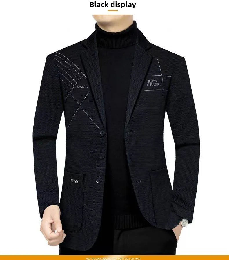 Blazer Men's Fashion Outdoor Travel Camping Youth Wedding Versatile Host School Uniform Slim Fit Casual Korean Version Blazer