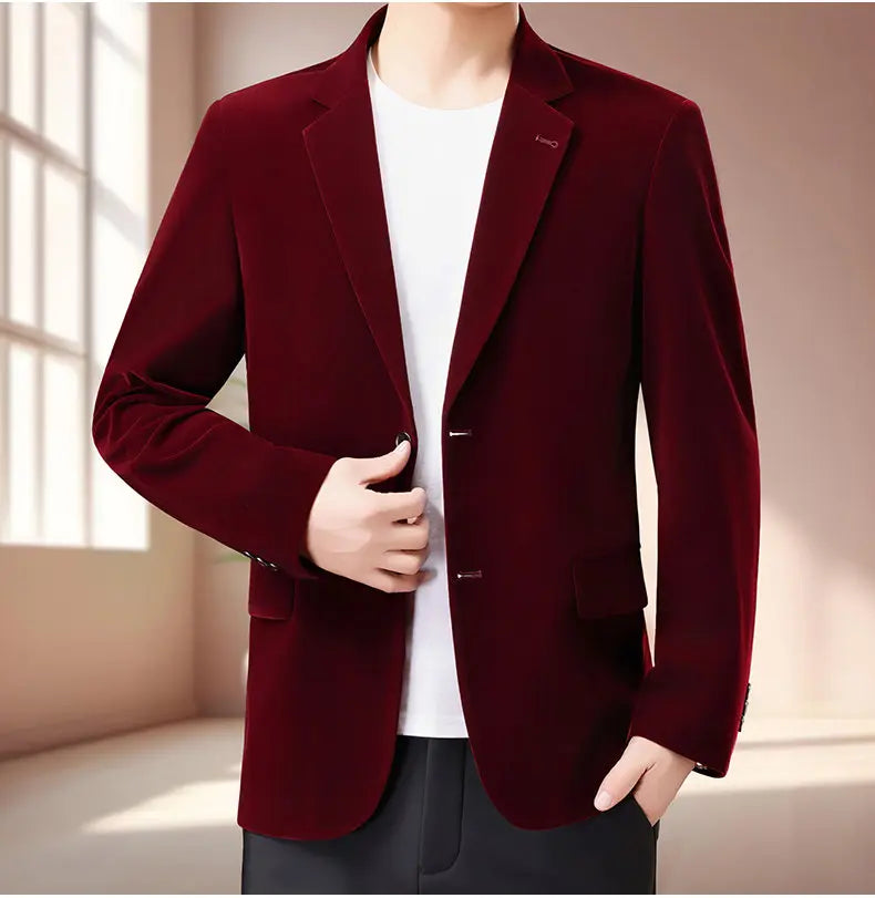 Blazer Men Fashionable Business Outdoor Travel Youth Campus Wedding Versatile Gentleman Host Slim-fit Casual Korean Style Blazer