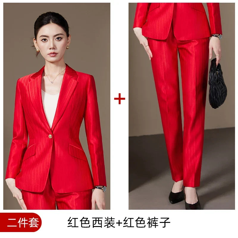 Fashionable ladies' clothing, high quality two-piece pants + blazer. 2025 Autumn and Winter New Models