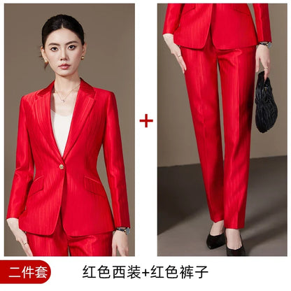Fashionable ladies' clothing, high quality two-piece pants + blazer. 2025 Autumn and Winter New Models