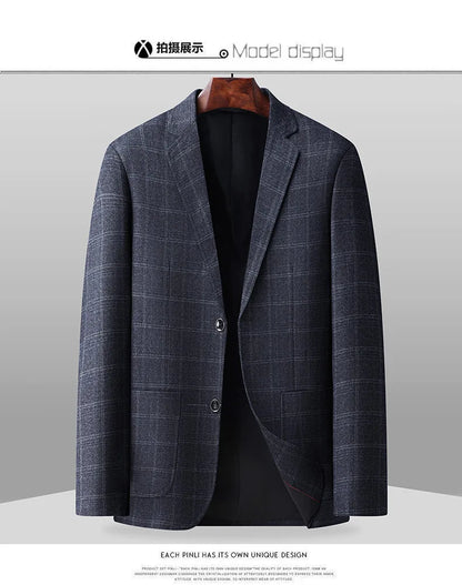 2026 New Style Slim-Fitting Men's Suit Jacket - Solid Color Classic Business Casual Fashion Formal Suit Jacket Top