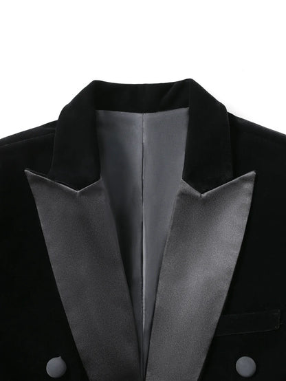 Vintage Mens Velvet Elegant Suit Tuxedo Formal Dress Workwear 2025 Groom Wedding Party Slim Fit Blazer Veste Costume Homme Luxe