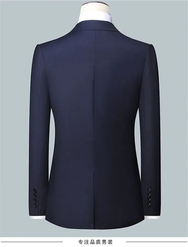 Men's Slim Fit Suit Set Blazer and Pants for Business Casual Wedding and Formal Occasions