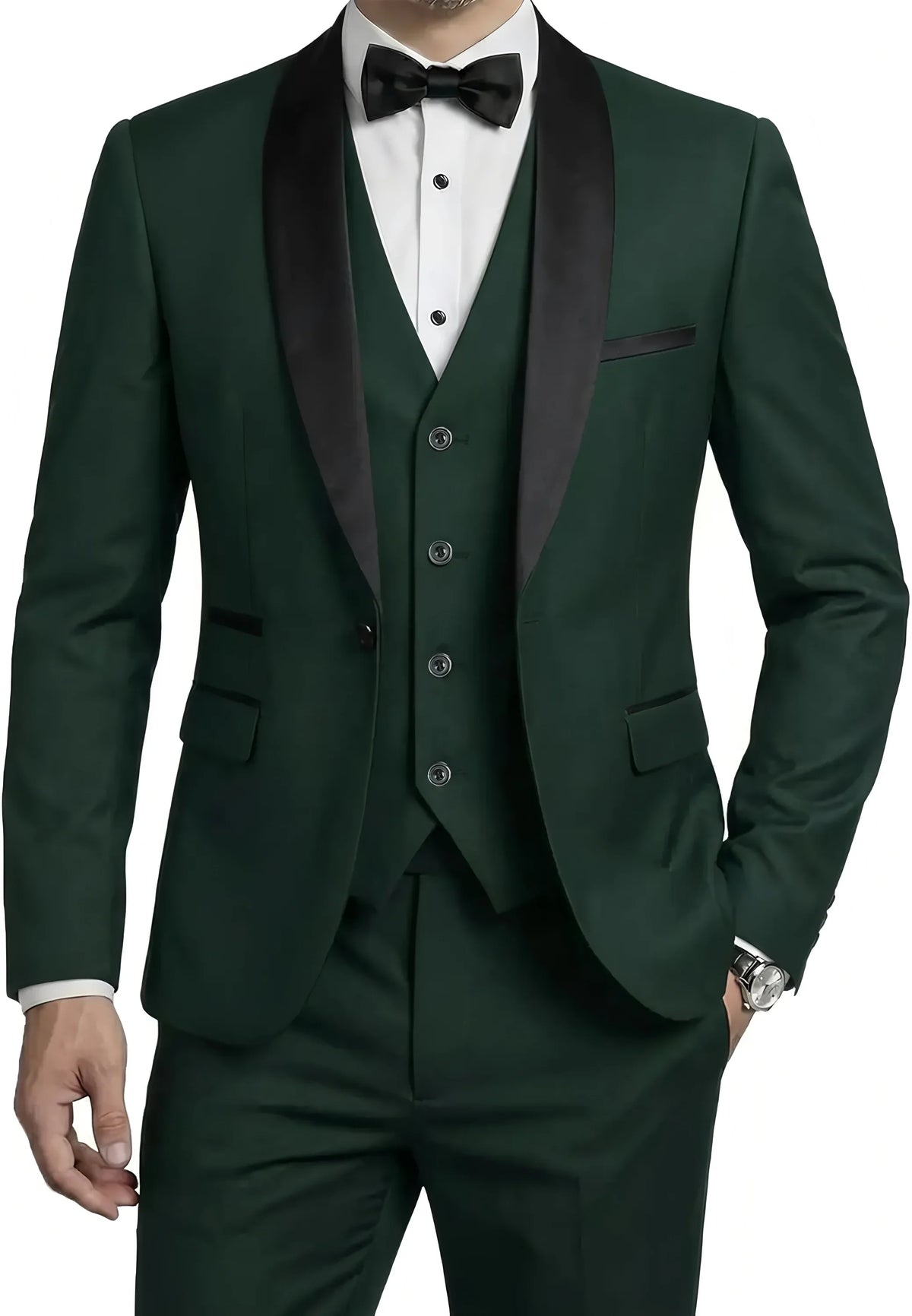 Ensemble de Costume Homme Manteau Gilet Pantalon / Affaires Garçons d'Honneur Mariage Robe Formelle Blazer Pantalon