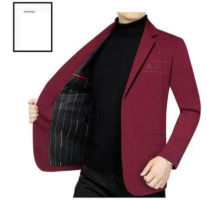 Blazer Men's Fashion Outdoor Travel Camping Youth Wedding Versatile Host School Uniform Slim Fit Casual Korean Version Blazer