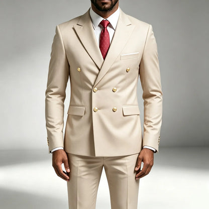 Ensemble Costumes 2 Pièces Homme : Blazer, Gilet et Pantalon, Parfait pour Réunions d'Affaires, Mariages et Cérémonies Formelles