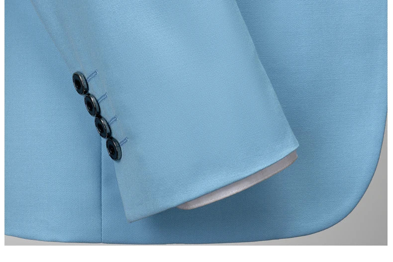 Men's Slim Fit Formal Suit Set – Blazer, Vest & Pants for Weddings & Parties