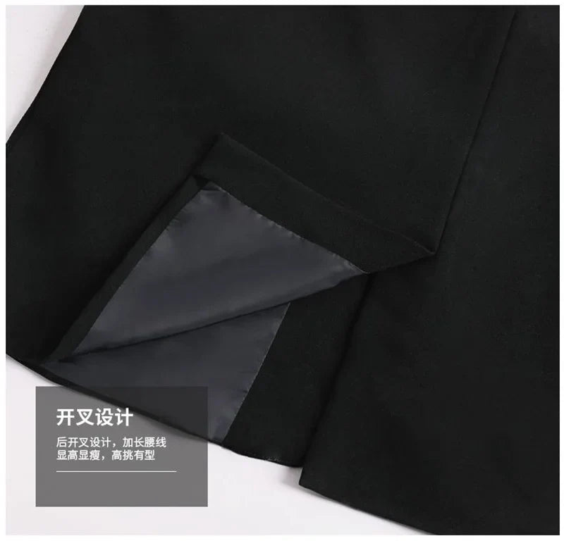 Feminine V-neck Blazer Waistcoat Tops Coat Korean Women Fashion Leisure Suit Vest Outerwear Spring Autumn Ladies Solid Color Sle