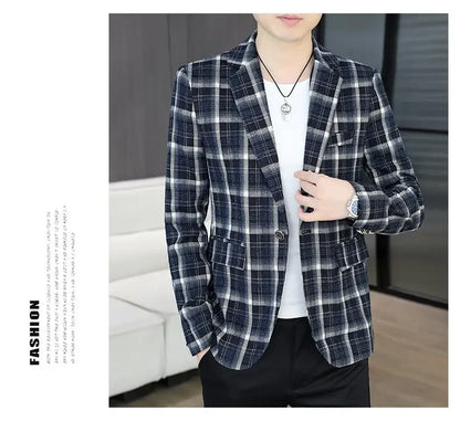 Blazer Men's Fashion Business Gentleman Groom Professional Gentleman Form-fitting Versatile Casual Formal Wear High-end Blazer