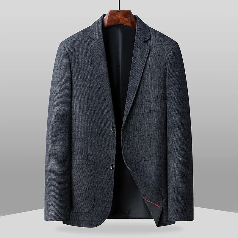 Blazer's New Outdoor Men's Fashion, Sporty and Slimming British Style Business Gentleman's Versatile Wedding Checkered Blazer
