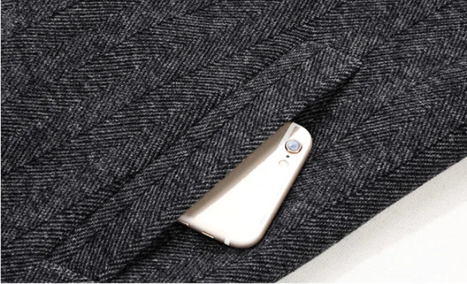 Mens Designer Knitted Wool Stretch Coat Casual Business Handsome Overcoat High Quality Fashion 2024