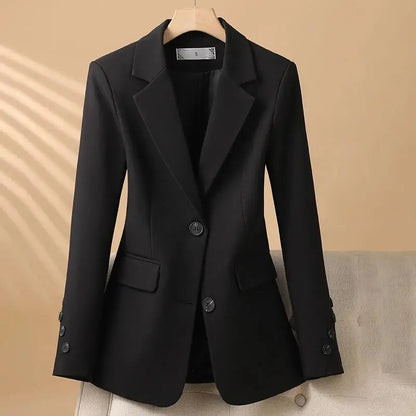 2024 New Suit Coat Women's Korean Style Slim Single Breasted Blazers Office Female Temperament Blazers Jacket Outwear Tops