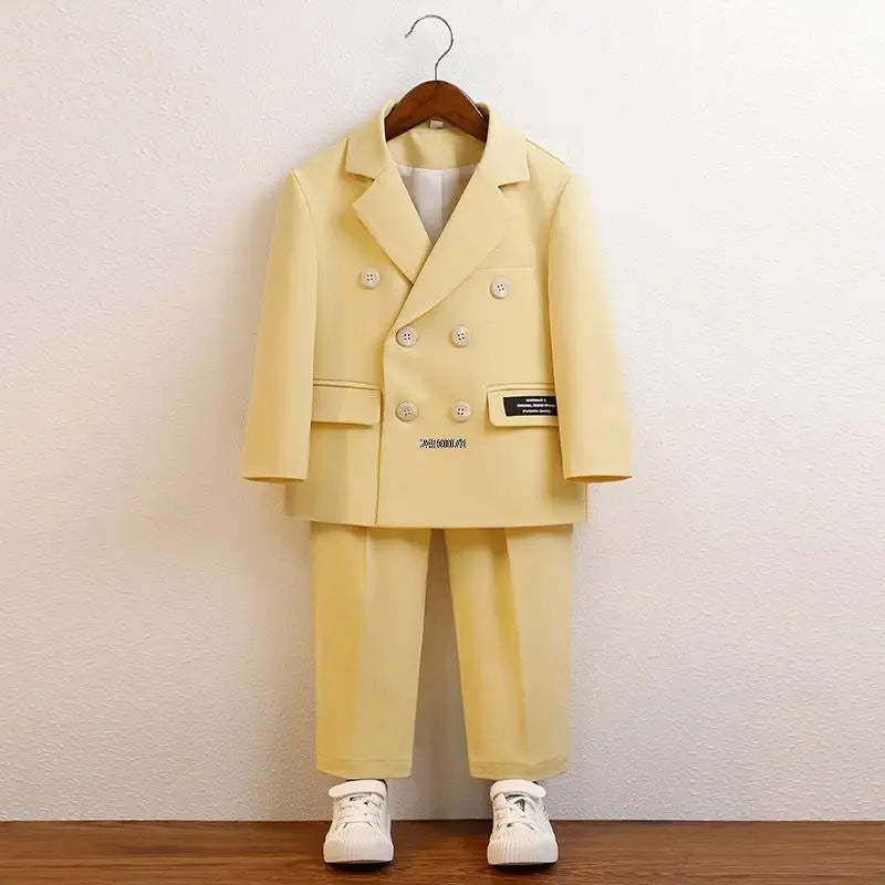 Boys Green Summer Photography Suit Kids Formal Wedding Dress Baby Birthday Dress Children's Day Performance Ceremony Costume