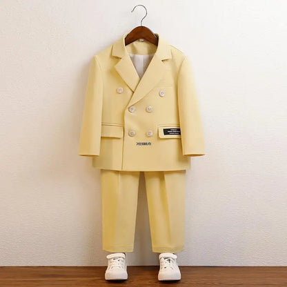 Boys Green Summer Photography Suit Kids Formal Wedding Dress Baby Birthday Dress Children's Day Performance Ceremony Costume