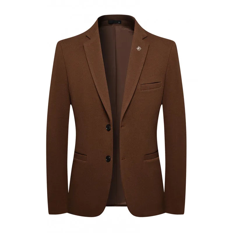 Blazer's New Men's Fashion Outdoor Travel Solid Color, Youthful Wedding, Hosting, Campus Slimming, Casual Korean Version Blazer