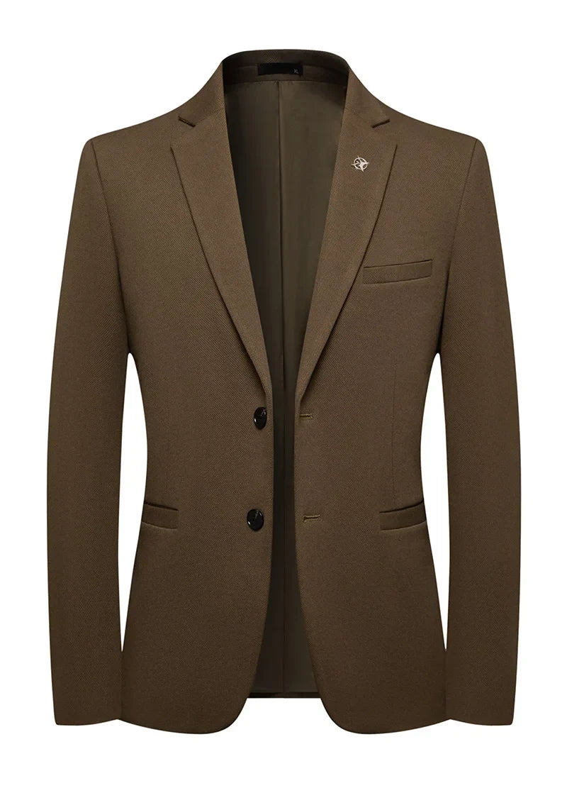 Blazer's New Men's Fashion Outdoor Travel Solid Color, Youthful Wedding, Hosting, Campus Slimming, Casual Korean Version Blazer