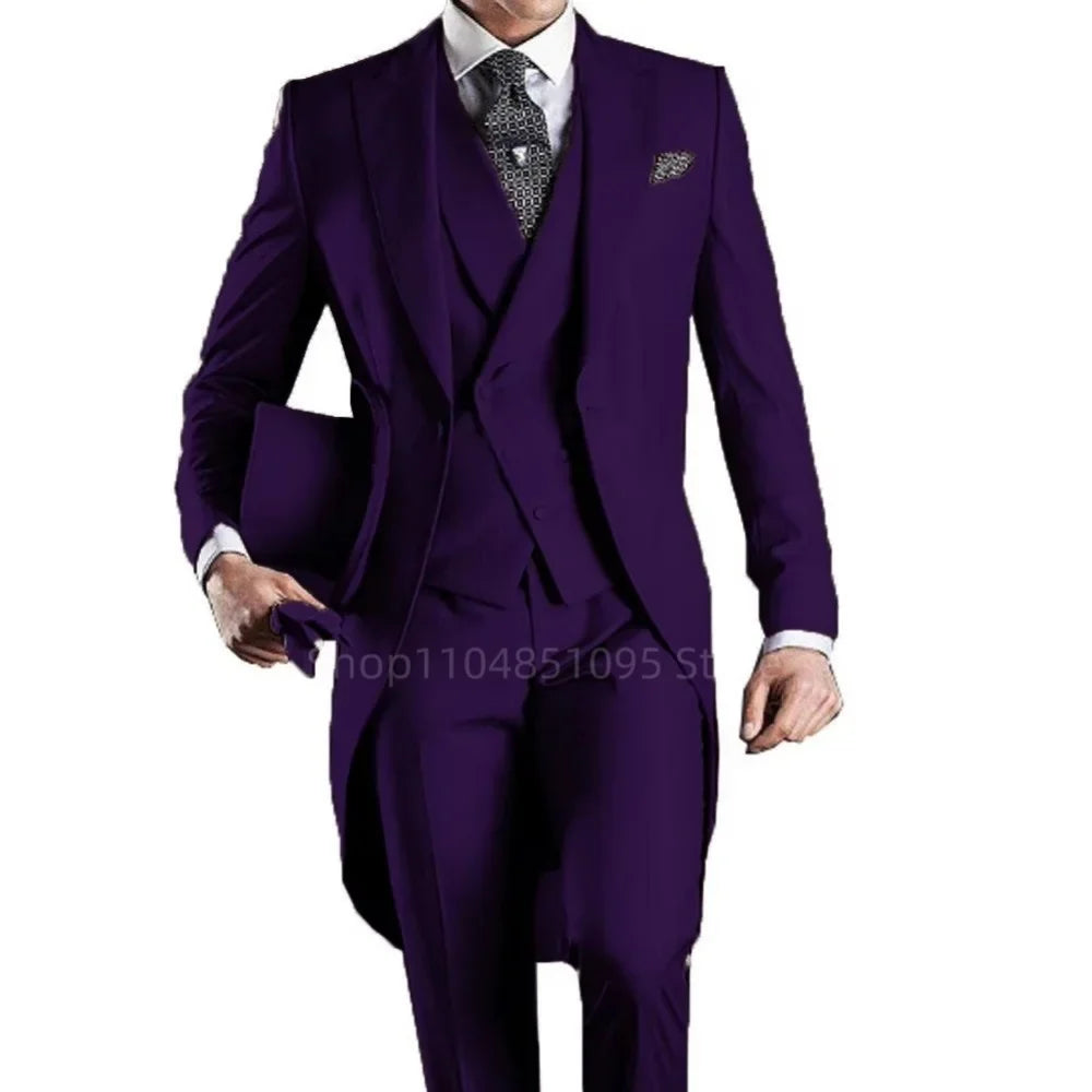Men's 3-Piece Slim Straight Suit Set for Weddings, Formal Events & Graduation