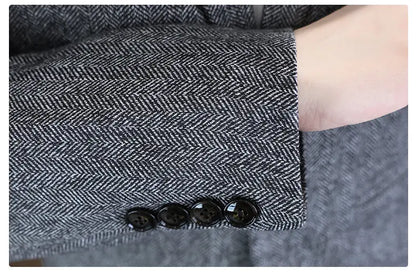 Blazer Men's Fashion Business Gentleman Groom Professional Gentleman Form-fitting Versatile Casual Formal Wear High-end Blazer
