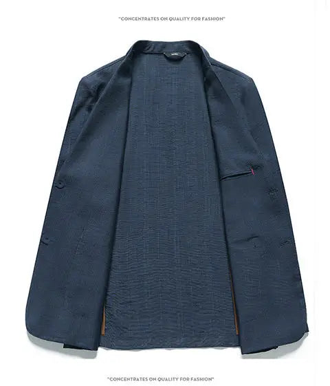 Blazer Men's Fashion Outdoor Travel Wedding Stylish Multi-purpose Casual Slim-Fitting Lightweight Cool and Breathable Blazer