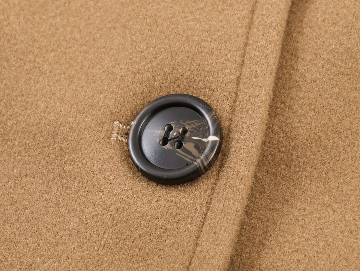 Women's Khaki Woolen Overcoat Korean Style Elegant Long Sleeve Warm Long Outerwear Vintage Harajuku 2000s Fashion Clothes Winter