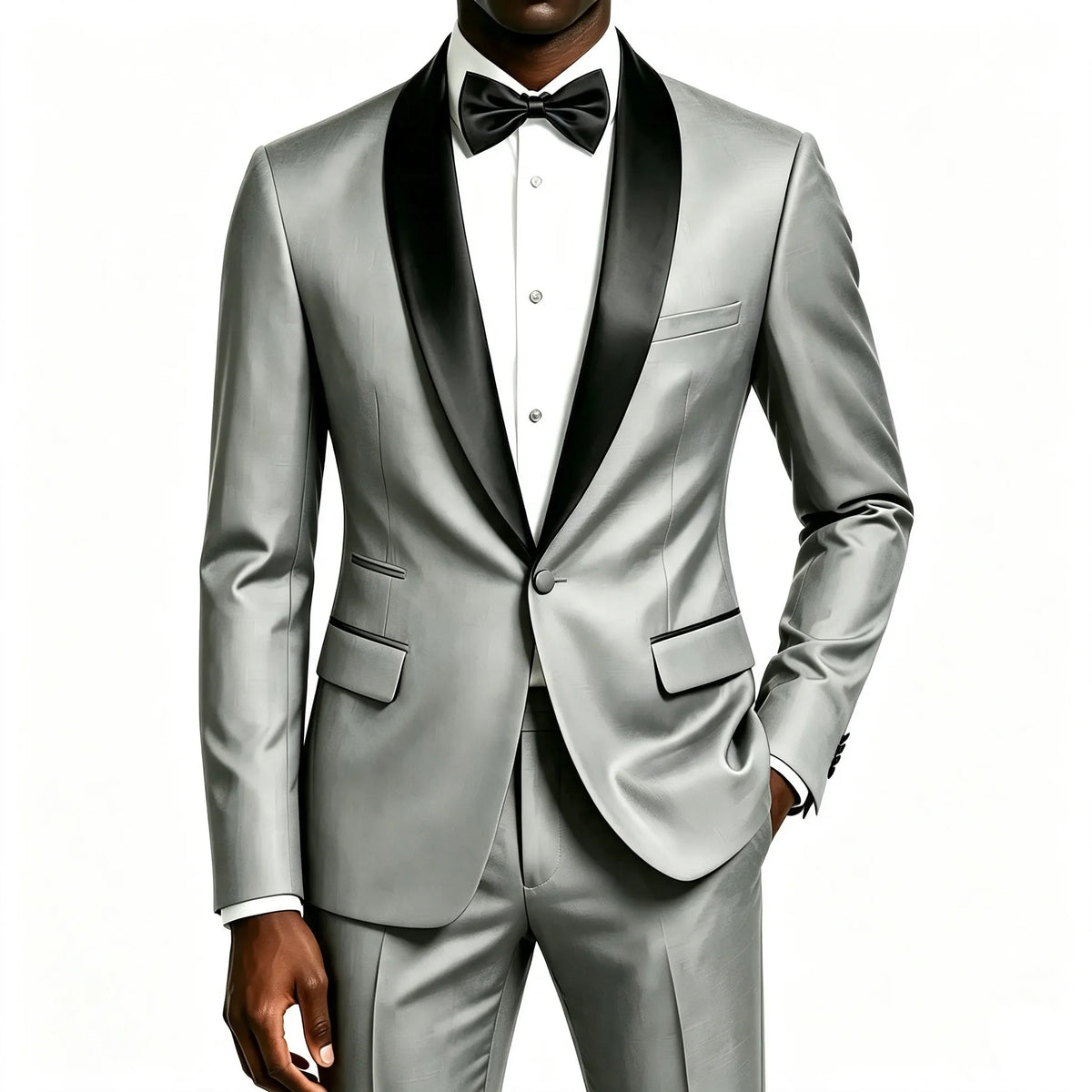 Men's 2 Pieces Suit Set, Slim Fit Tuxedo Suit for Wedding Groom, Business, Dinner Party, Prom, Banquet Occasions