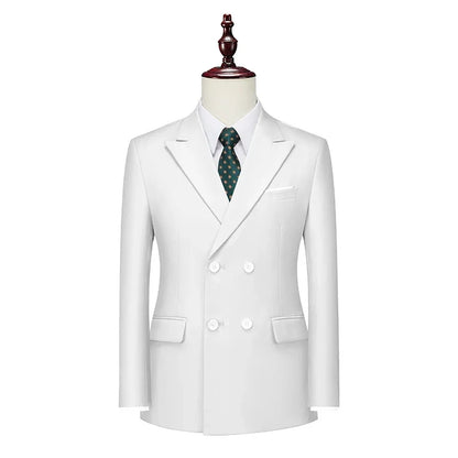Male Blazer Men's Fashion Business Handsome British Style Casual Slim Solid Color Wedding Work Four Season Style Blazers M-6XL