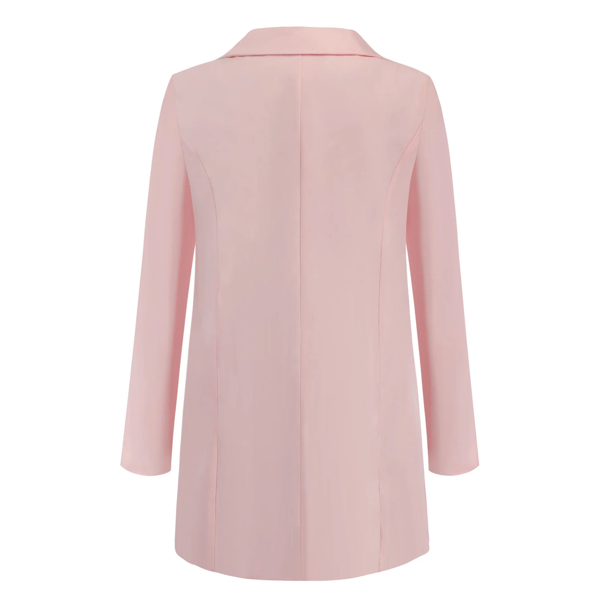 Women's Casual Blazer Notched Lapel Long Sleeve Open Jacket with Pockets Slim Fit Spring Autumn Office Lady Streetwear Coat