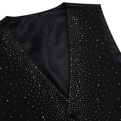 Men's Glitter Vest with Matching Bow Tie – Sparkly Sequin Style for Parties, Proms & Festive Events