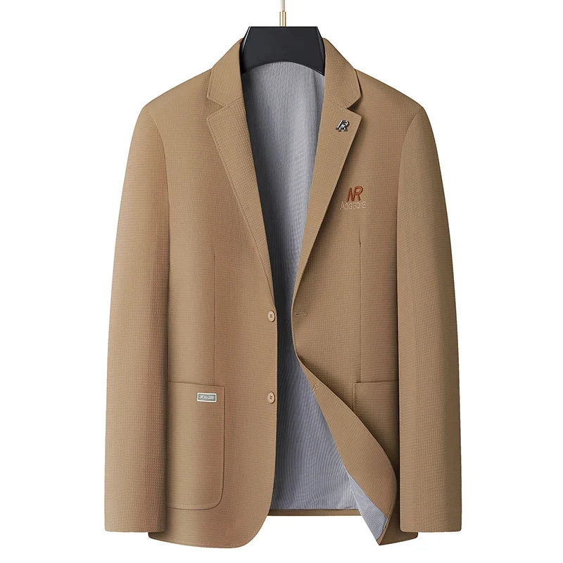 Blazer Men's Fashion Business Outdoor Travel Youth Campus Wedding Versatile Host Shaping Casual Korean Style Thin Style Blazer