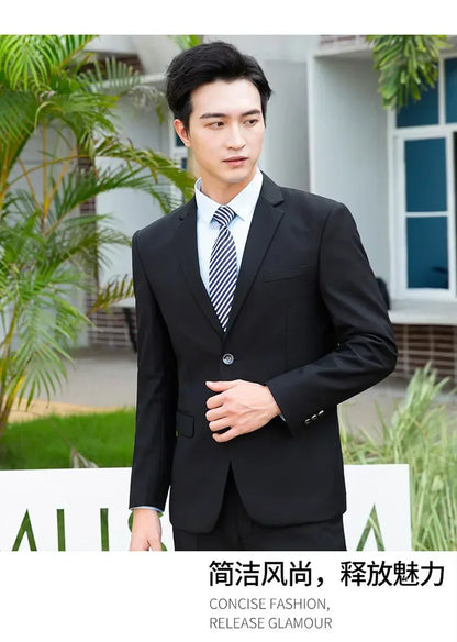 Men's Slim Fit Formal Suit Set – Blazer & Pants for Business, Wedding & Special Occasions
