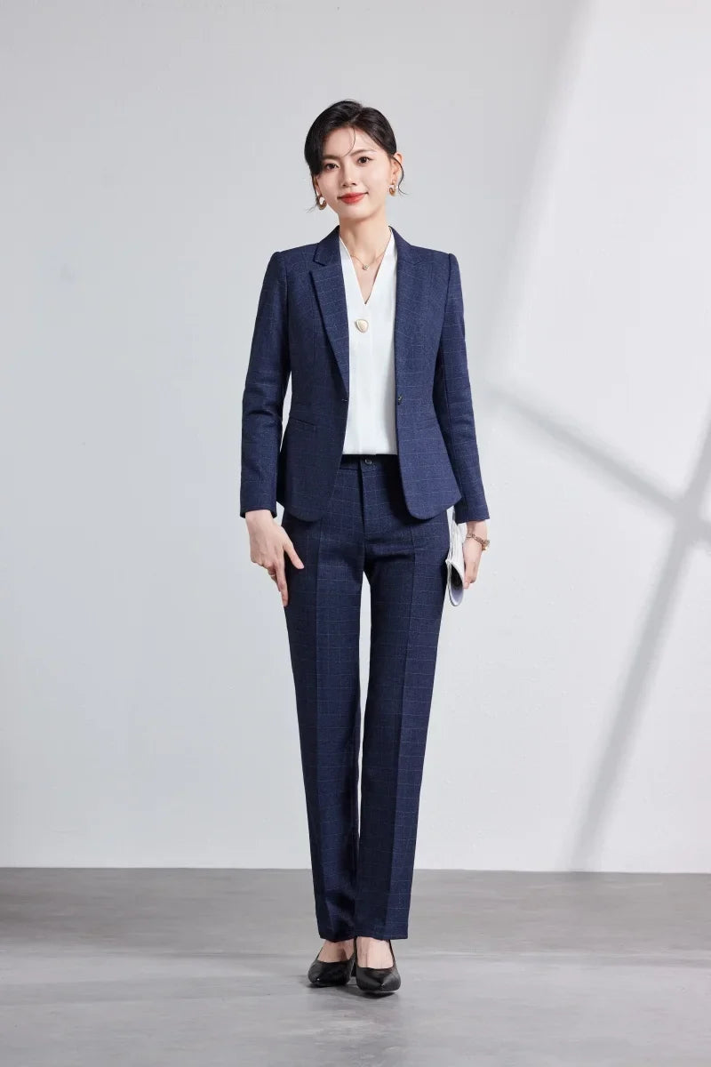 2026 fashionable professional womens autumn and winter new suit jacket + pants two-piece set. Exude elegance and charm