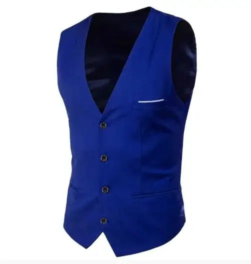 Men's Suit Vest Single Breasted Sleeveless Waistcoat for Weddings and Formal Events