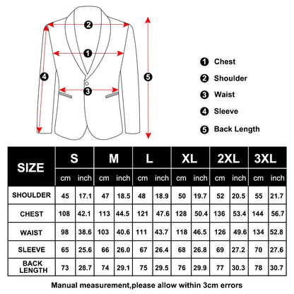 Blue Paisley Jacquard Mens Tuxedo Blazer, Black Satin Shawl Lapel Single Button Suit Jacket for Party Stage Banquet