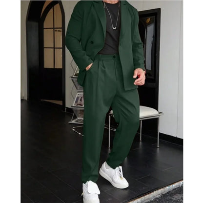 Luxury Blazer Men Suits Wedding Costume Single Breast Peak Lapel Regular Outfits 2 Pcs Jacket Pants Trajes Elegante Para Hombres