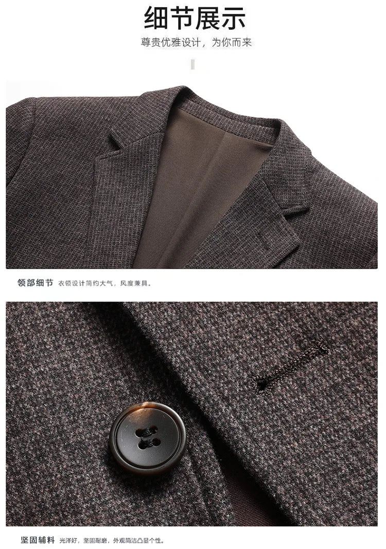 The New Men's Wool Suit for the Autumn and Winter of 2025 Is Crisp, Fashionable, Cool, and Versatile, a Trendy Suit Jacket