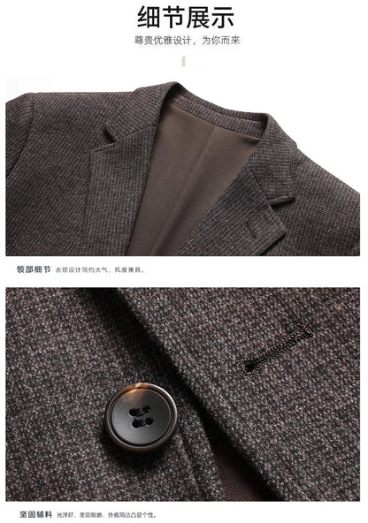 The New Men's Wool Suit for the Autumn and Winter of 2025 Is Crisp, Fashionable, Cool, and Versatile, a Trendy Suit Jacket