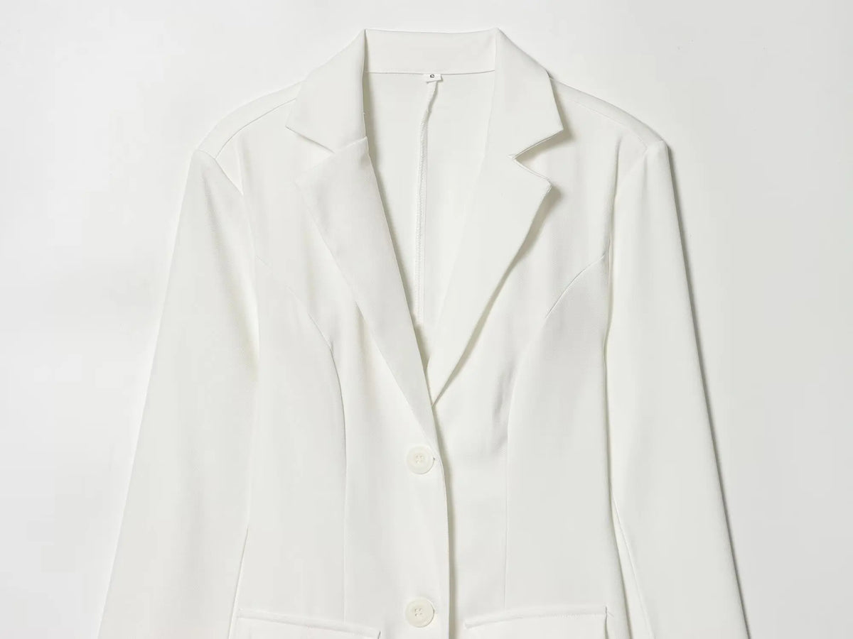 Woman Early Spring Fashion Long Sleeves Single Breasted Lace Patchwork Decoration Blazer Female Casual Slim Commuting Coat