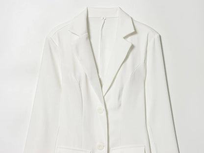 Woman Early Spring Fashion Long Sleeves Single Breasted Lace Patchwork Decoration Blazer Female Casual Slim Commuting Coat