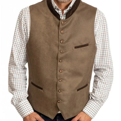 Men's Vest Single Breasted Formal Waistcoat for Wedding Banquet and Business