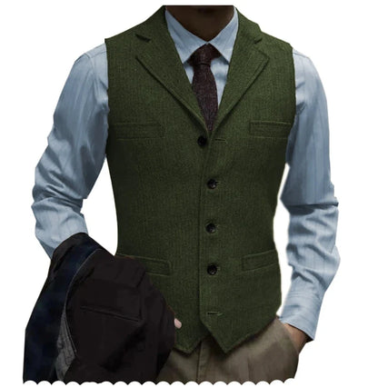 Men's Suit Vest – Single Breasted Slim Fit Waistcoat for Weddings & Smart Casual Wear