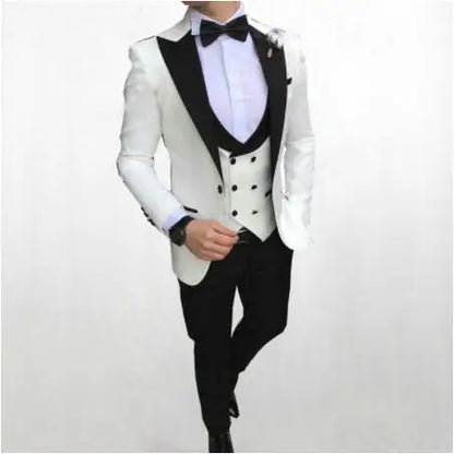 Navy Blue Fashion Design Costume Homme Party Mens Suits Wedding Suits For Men Terno Masculino Slim Fit Tuxedos Groomsman