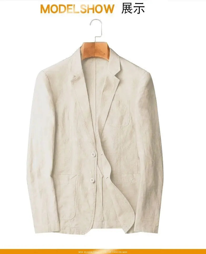 Linen Blazer A Stylish Versatile Men Business Casual Piece That Is Comfortable Breathable and Suitable for All Occasions Blazer