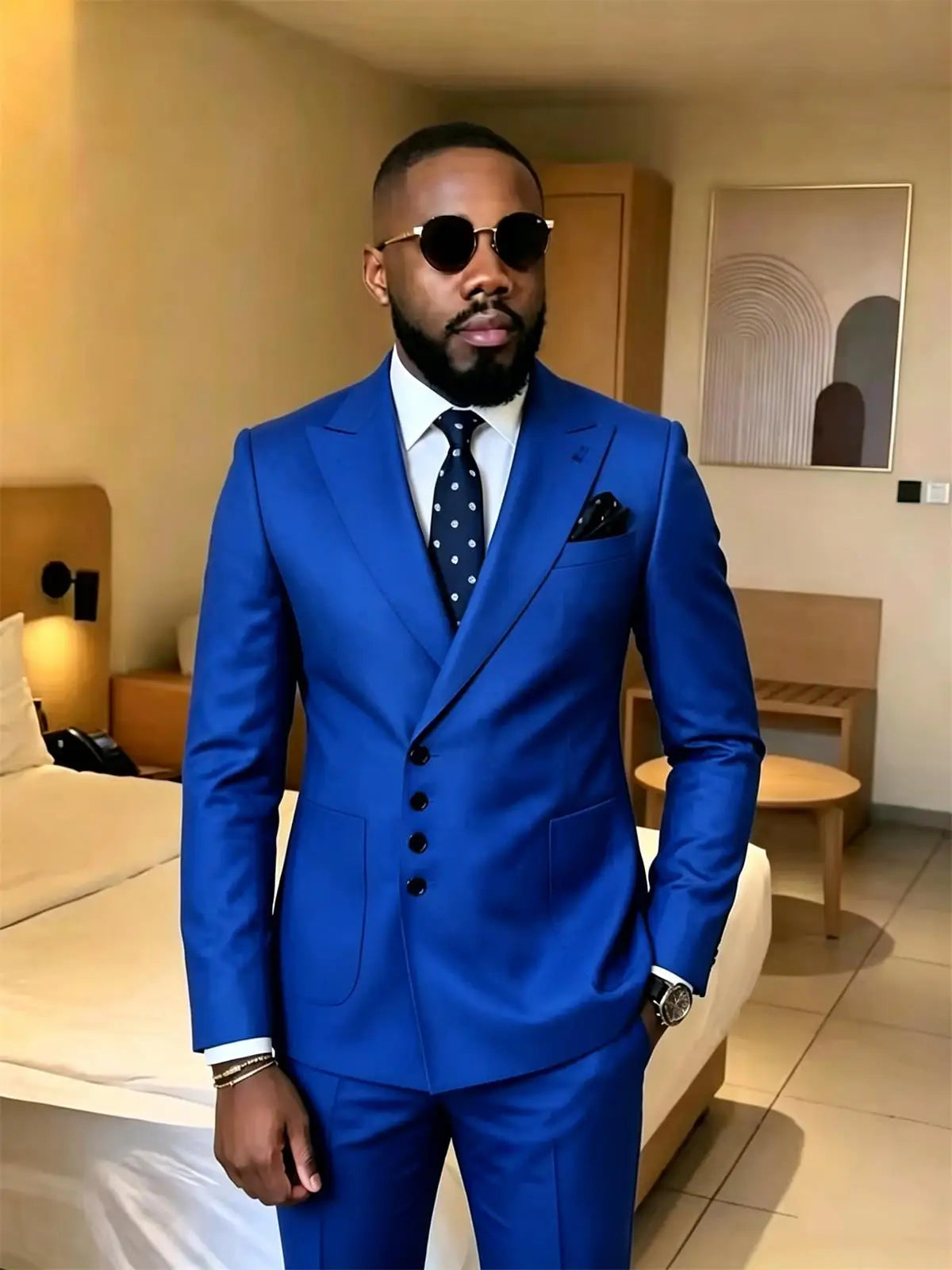 Slim Fit Men's Suits Single Breasted 2 Piece Jacket Pants Sets Wedding Formal Business Dinner Tuxedo High Quality Male Clothing