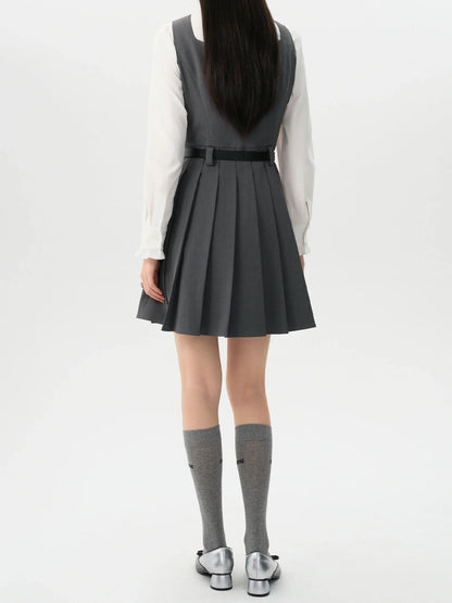 Plus Size Dark Gray Blazer Skirt Suit Office Outfit 2024 Autumn New Design Lapel Elegant Dress Skirt Female Suit（No Belt）