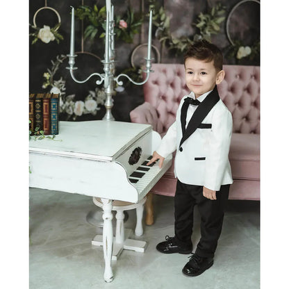 Fashion Boy Suits High Quality 2 Pieces Single Breasted Shawl Lapel Children Sets Party Wedding Tuxedo Slim Kids Clothes
