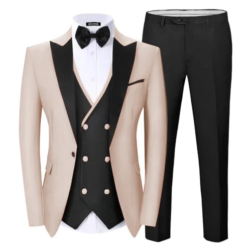 Costume 2 pièces pour homme, double boutonnage, double fente, veste et pantalon pour mariage, cirque, bal de fin d'année