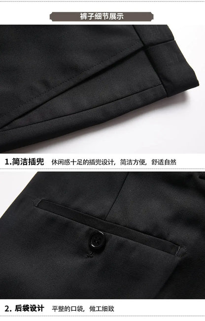 Men's 3-Piece Suit Set Single Breasted Smart Casual Formal Wear for Travel & Business – Available in S to 4XL