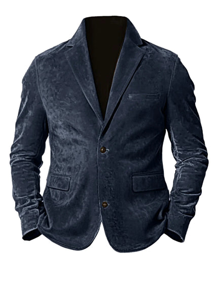 Men's Faux Suede Jackets Casual Retro Formal Coats for Men Fashion Slim Fit Jacket Comfortable Commuter Clothing