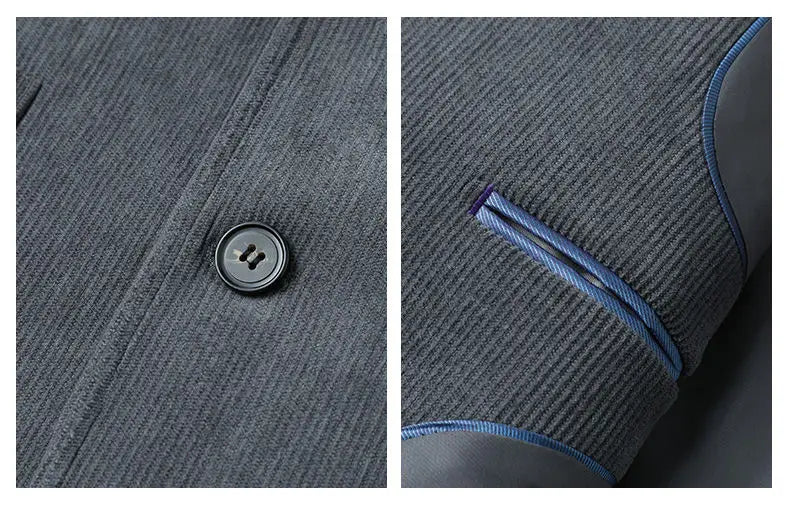 High-quality New Men's Fashionable and Stylish Corduroy Suits for Banquets, Business and Casual Wear, Versatile Suits